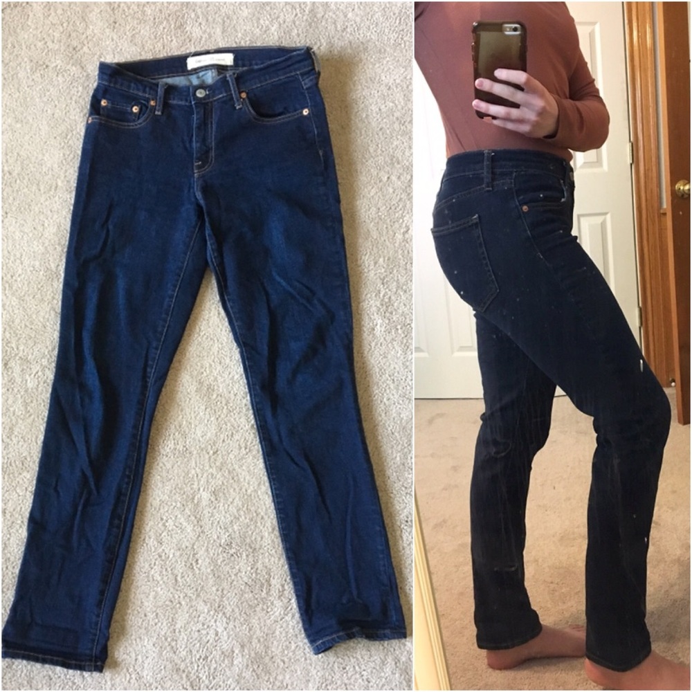 Dark Blue Straight Jeans • GAP